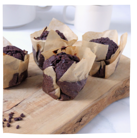 Courgette-chocolademuffins - een lekkere en gezonde tussendoortjes voor onderweg. 