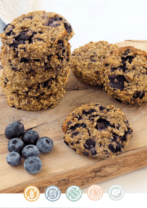 Havermoutkoekjes met blauwe bes en courgette - koekjes met groente - gezond recept - recept voor kinderen - babykoekje